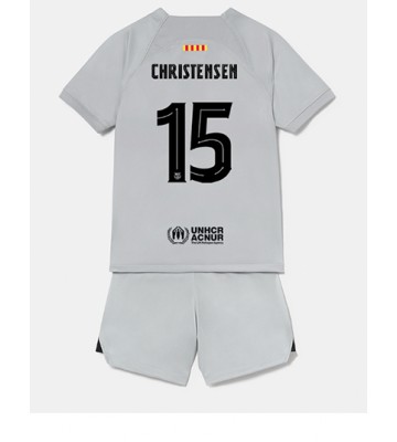 Barcelona Andreas Christensen #15 Tredjedraktsett Barn 2022-23 Kortermet (+ Korte bukser)